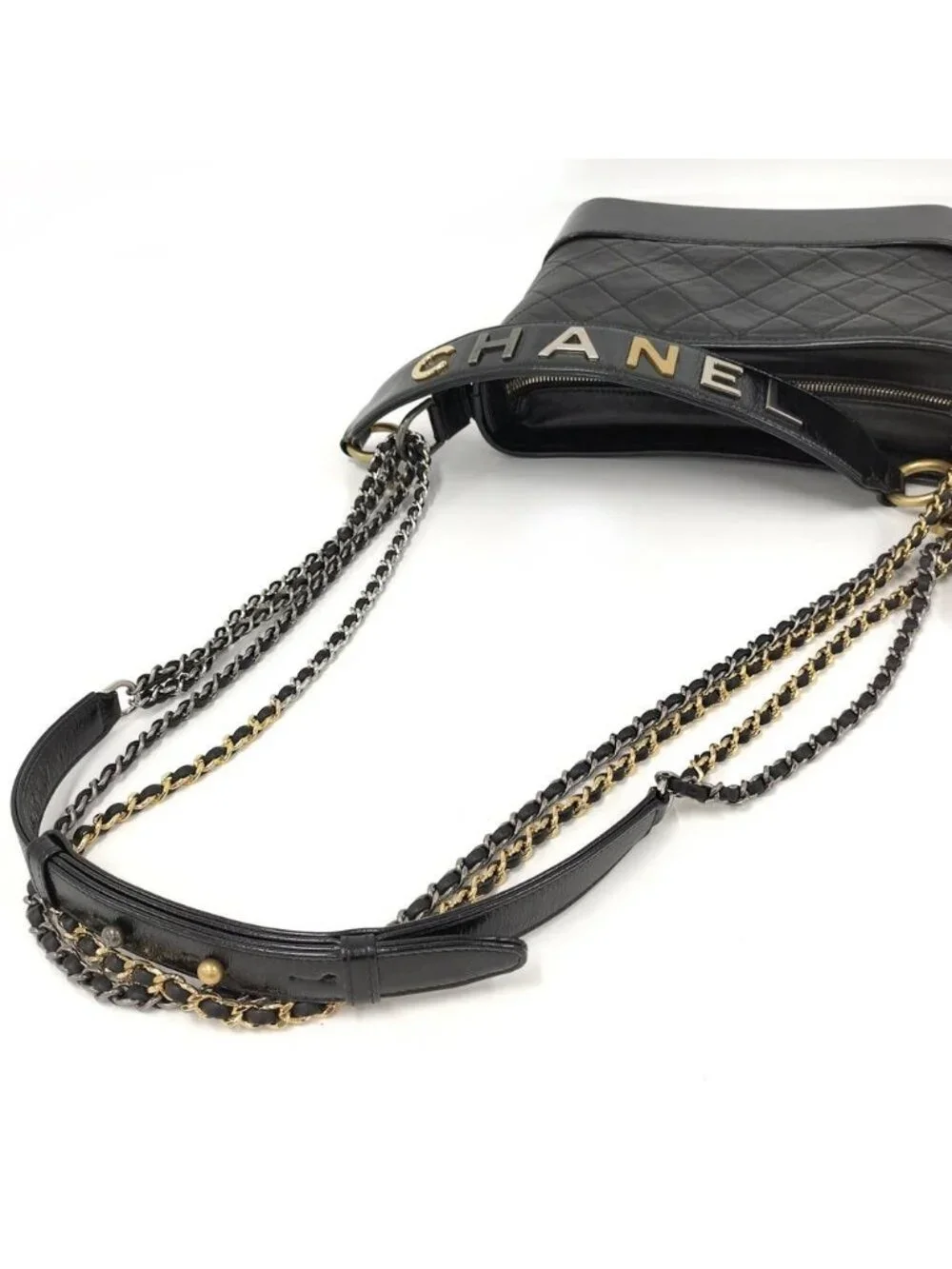 Chanel Gabriel 2-Way Bag Leather Black